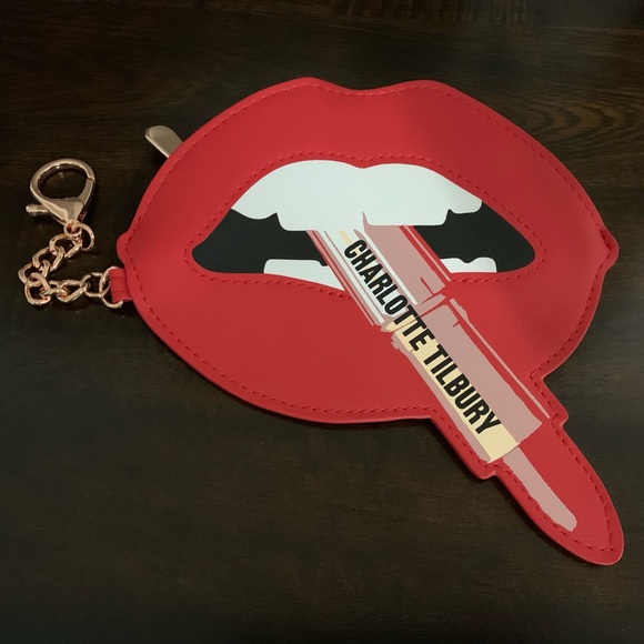 Charlotte Tilbury Handbags - Charlotte Tilbury HOT LIPS Zippered Key Fob Chain